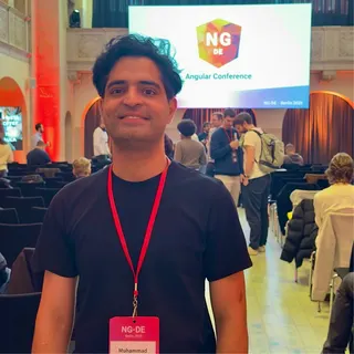 Aamir Mukaram at NG-DE, the Angular conference in Berlin