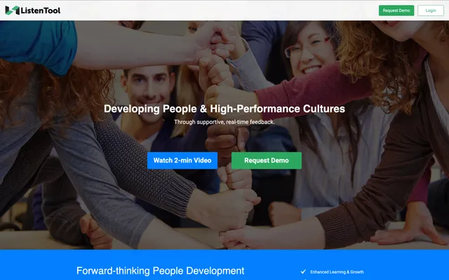 ListenTool homepage: developing people and high-performance cultures